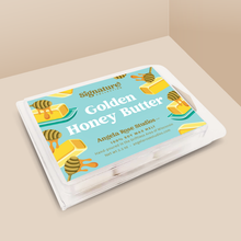 Load image into Gallery viewer, Golden Honey Butter soy wax melt with 6 cubes, from the Signature Collection by Angela Rose Studios.