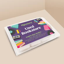 Load image into Gallery viewer, Used Bookstore soy wax melt with 6 cubes, from the Signature Collection by Angela Rose Studios.